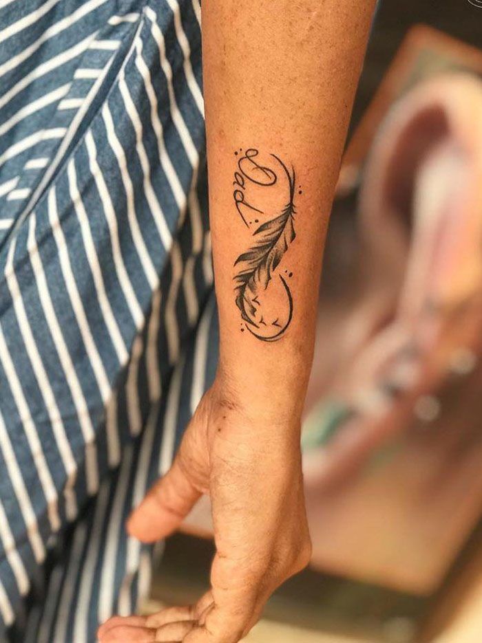 30 Pretty Infinity Feather Tattoos Make You Beautiful Forever