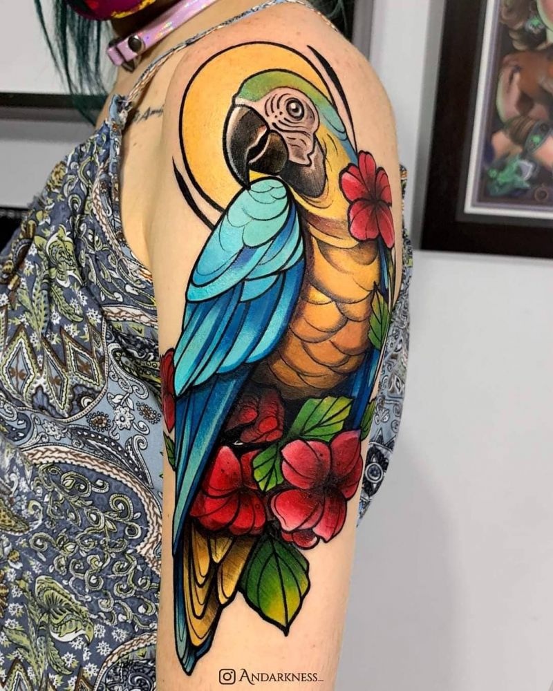 30 Pretty Macaw Tattoos Bring You Happiness