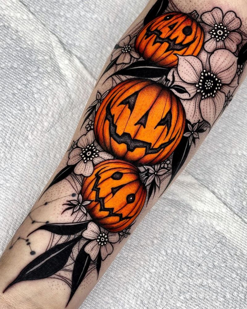 30 Pretty Pumpkin Tattoos You Will Love