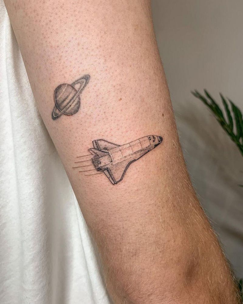 30 Pretty Rocket Tattoos Improve Your Temperament