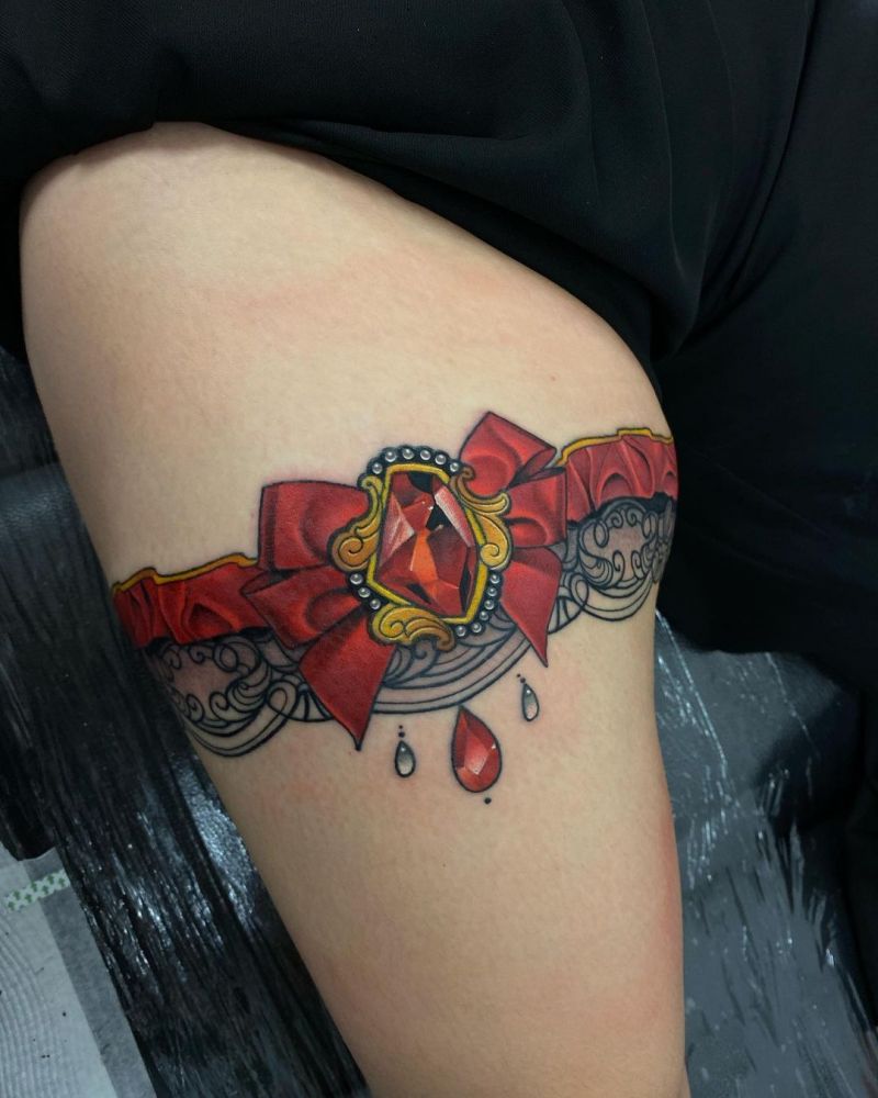 30 Pretty Garter Tattoos Make You Charming