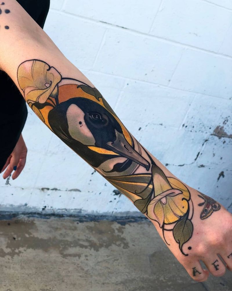 30 Pretty Goose Tattoos Make You Elegant and Beautiful