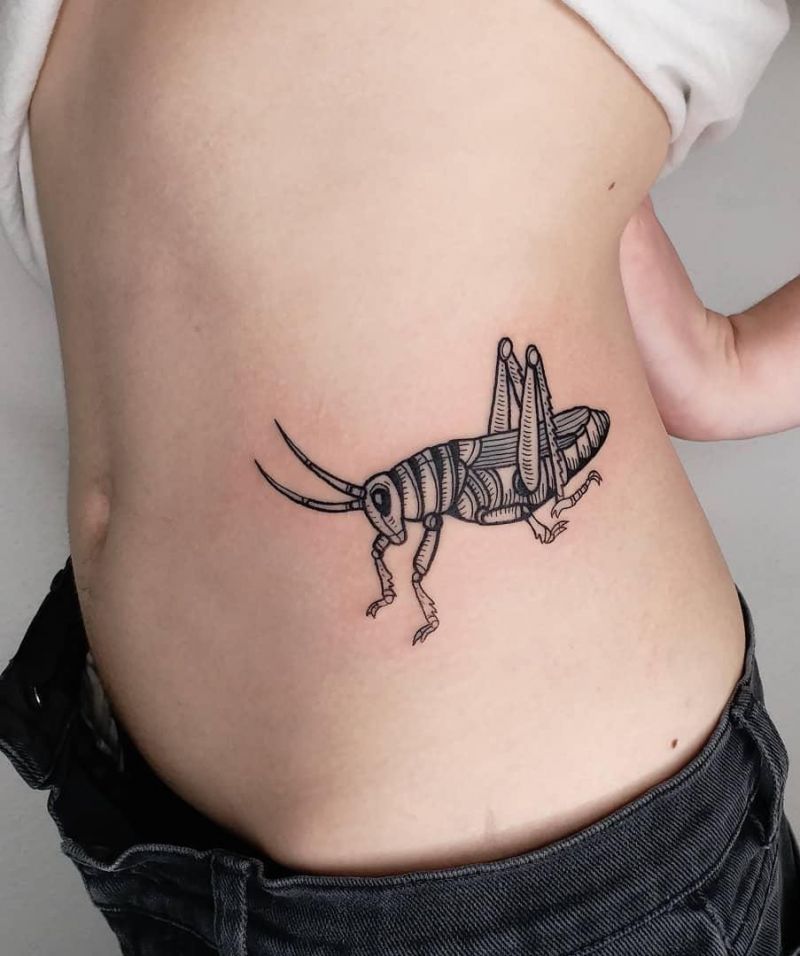 30 Pretty Grasshopper Tattoos You Must Try