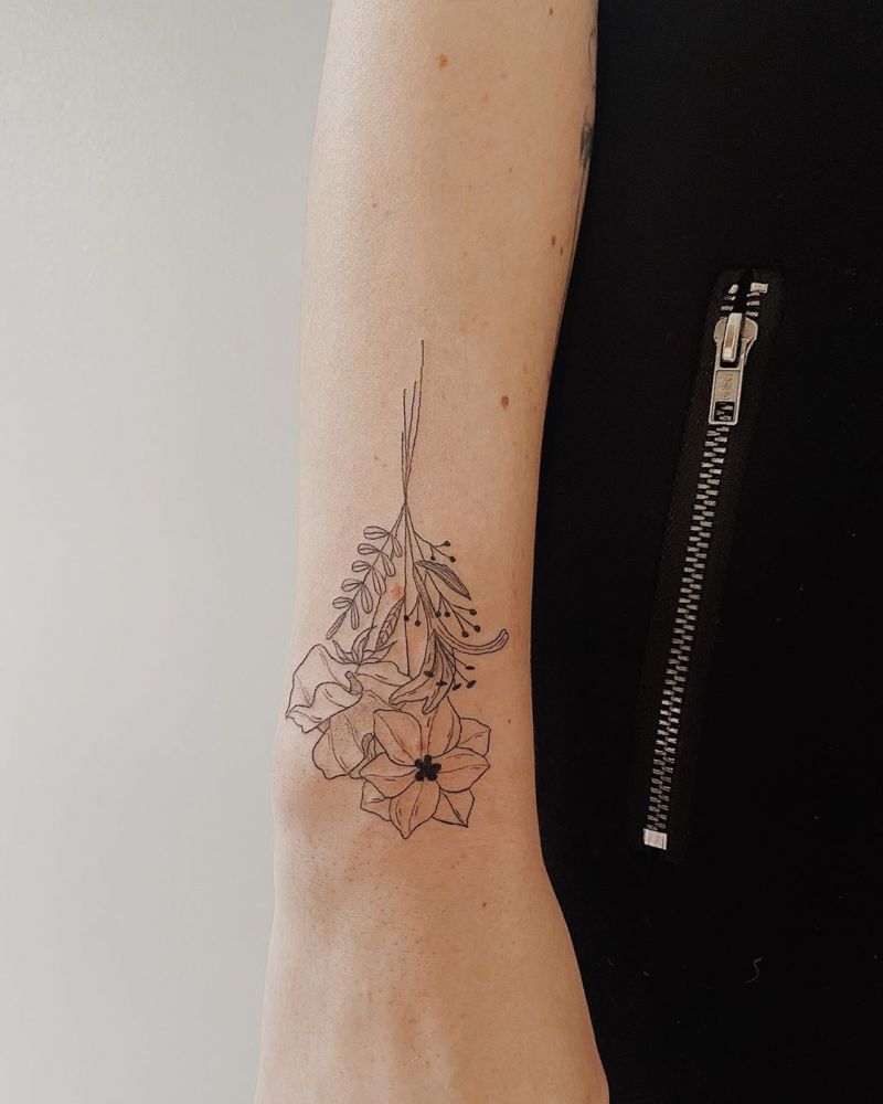 30 Pretty Larkspur Tattoos that Can Enhance Your Temperament