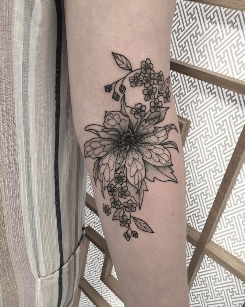 30 Pretty Poinsettia Tattoos You Must Try