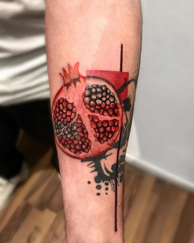 30 Pretty Pomegranate Tattoos Enhance Your Personality