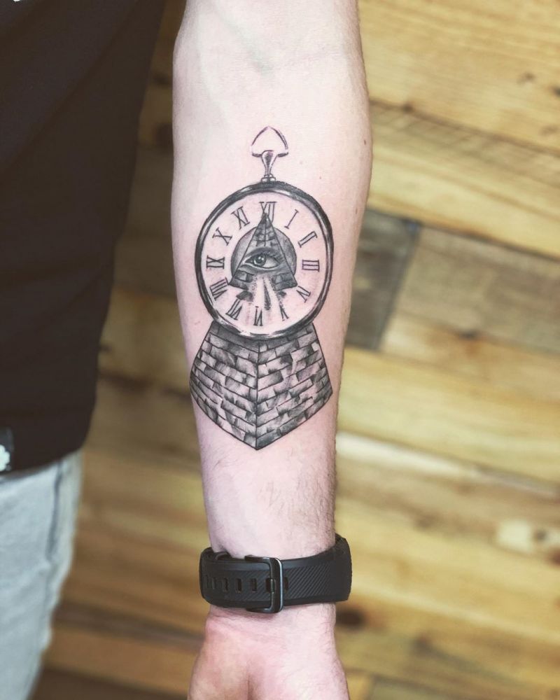 30 Pretty Pyramid Tattoos Add Mystery to You