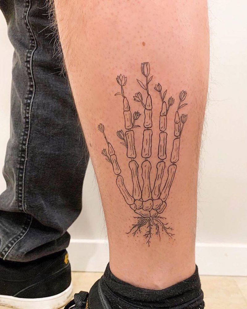 30 Pretty Skeleton Tattoos That You Can't Miss