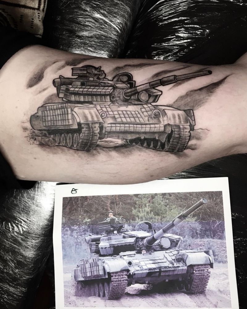 30 Pretty Tank Tattoos You Will Love