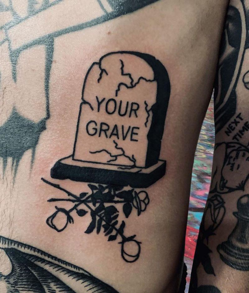 30 Pretty Tombstone Tattoos You Must Try