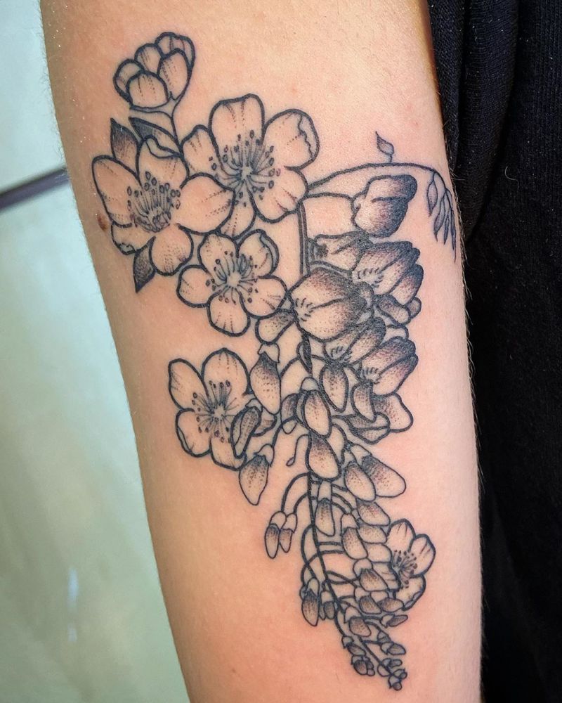 30 Pretty Wisteria Tattoos You Must Try