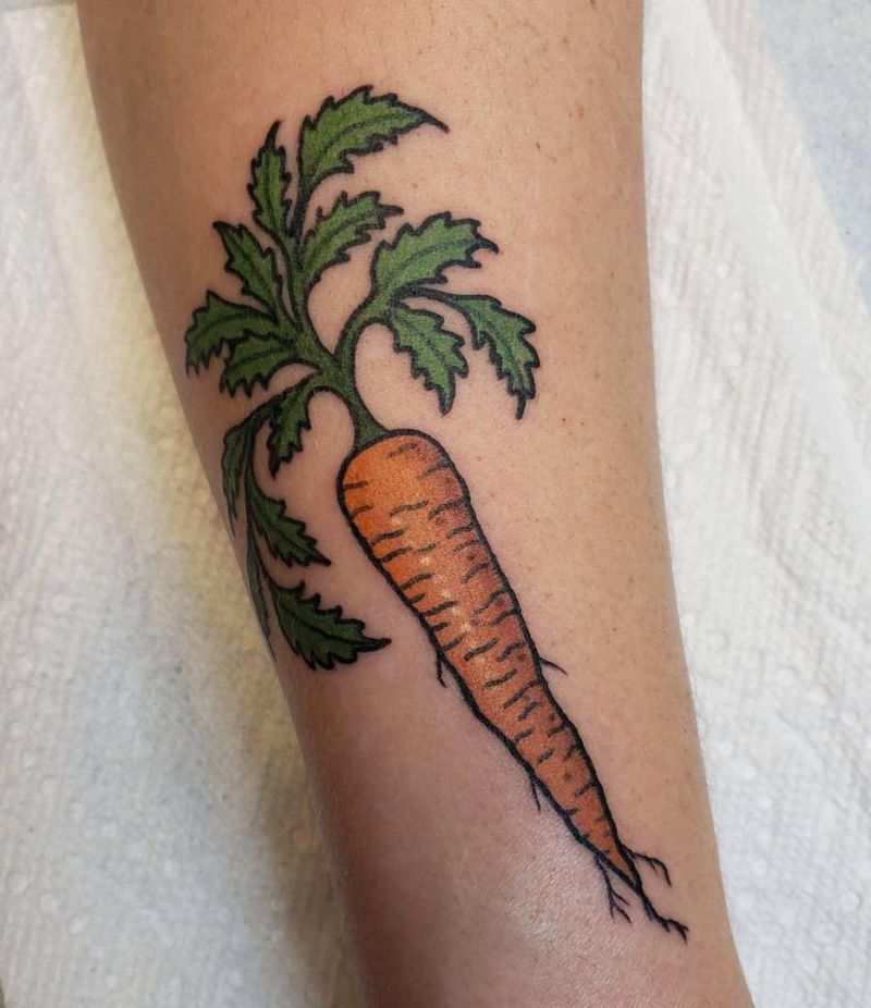 30 Pretty Carrot Tattoos You Will Love