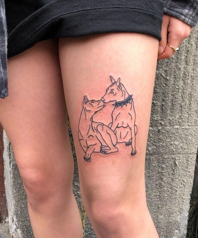 30 Pretty Doberman Tattoos Hope to Bring You Luck