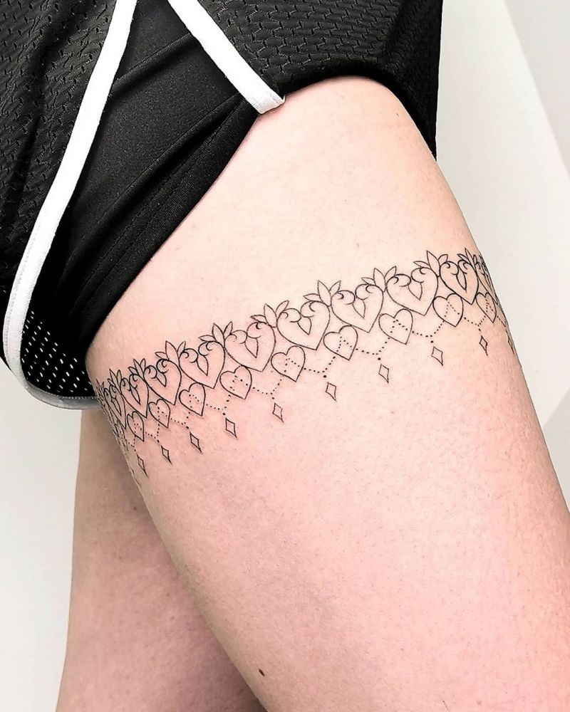 30 Pretty Garter Tattoos Make You Charming