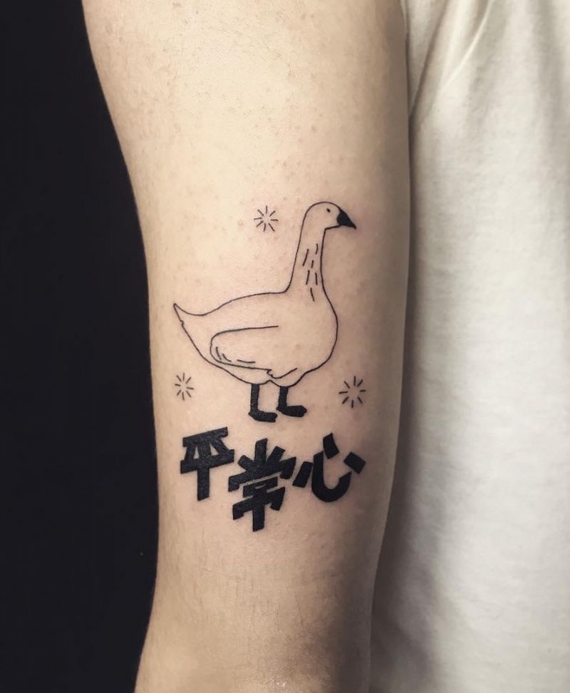 30 Pretty Goose Tattoos Make You Elegant and Beautiful