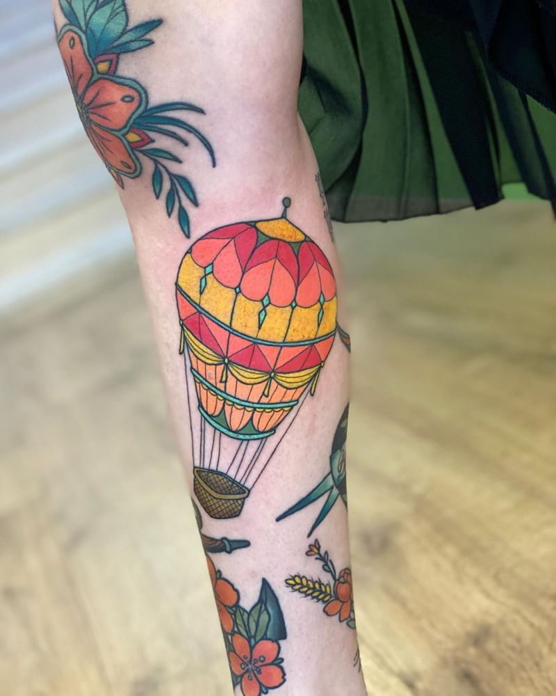 30 Pretty Hot Air Balloon Tattoos Let You Soar In The Sky