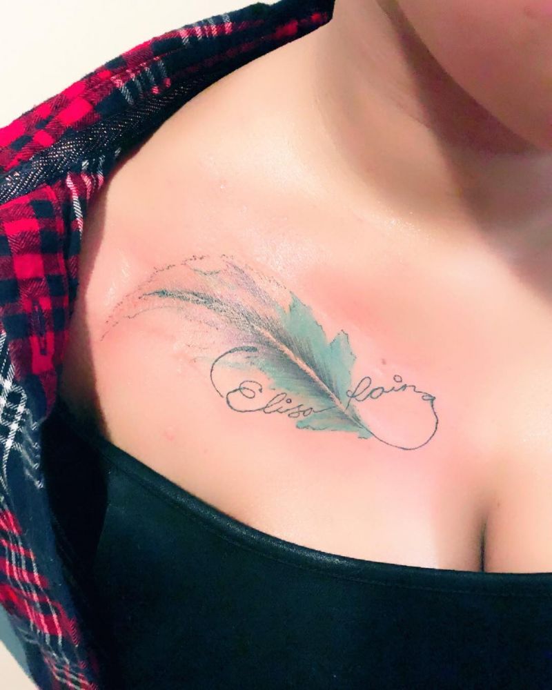 30 Pretty Infinity Feather Tattoos Make You Beautiful Forever