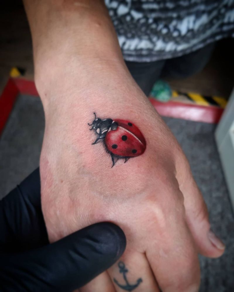 30 Pretty Ladybug Tattoos to Inspire You