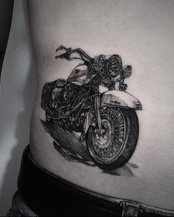 30 Pretty Motorcycle Tattoos You Will Love to Try