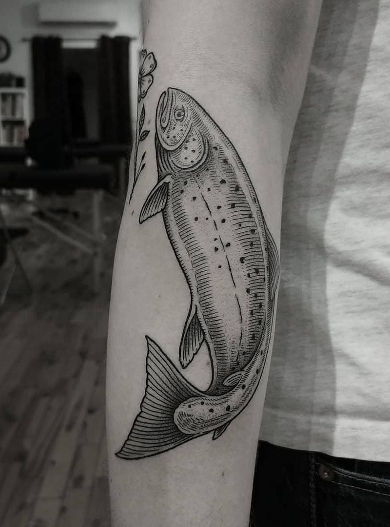 30 Pretty Salmon Tattoos You Will Love