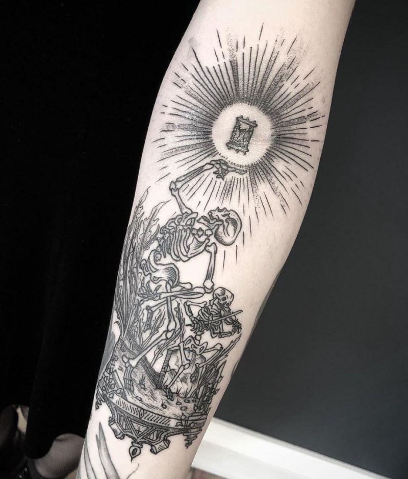 30 Pretty Skeleton Tattoos That You Can't Miss