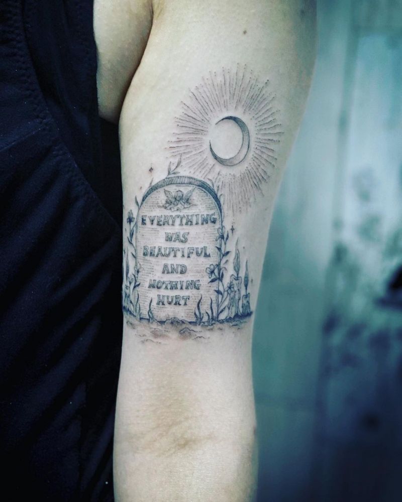 30 Pretty Tombstone Tattoos You Must Try