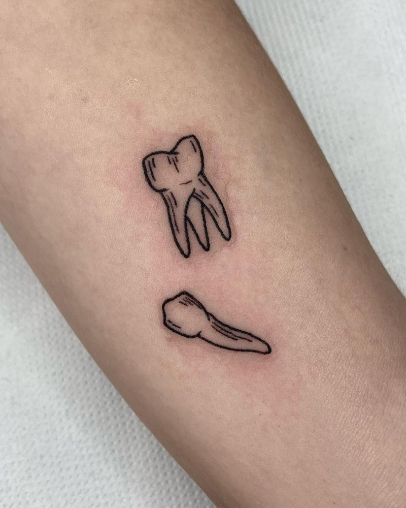 30 Pretty Tooth Tattoos to Inspire You