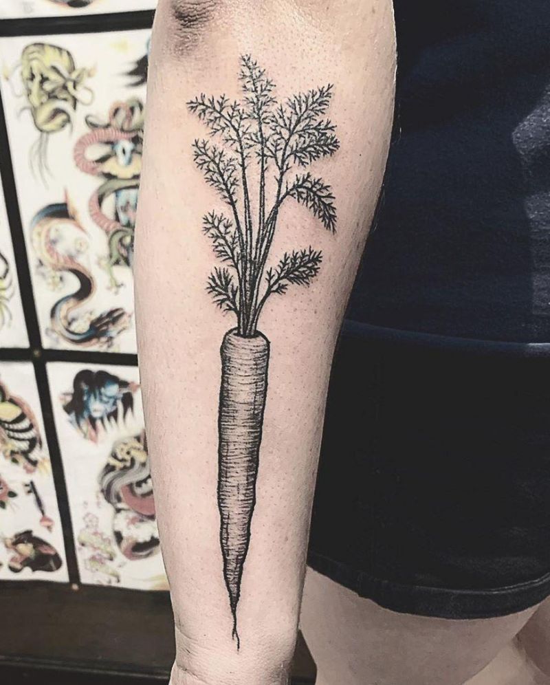 30 Pretty Carrot Tattoos You Will Love