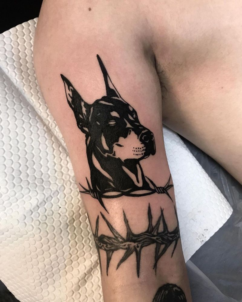 30 Pretty Doberman Tattoos Hope to Bring You Luck