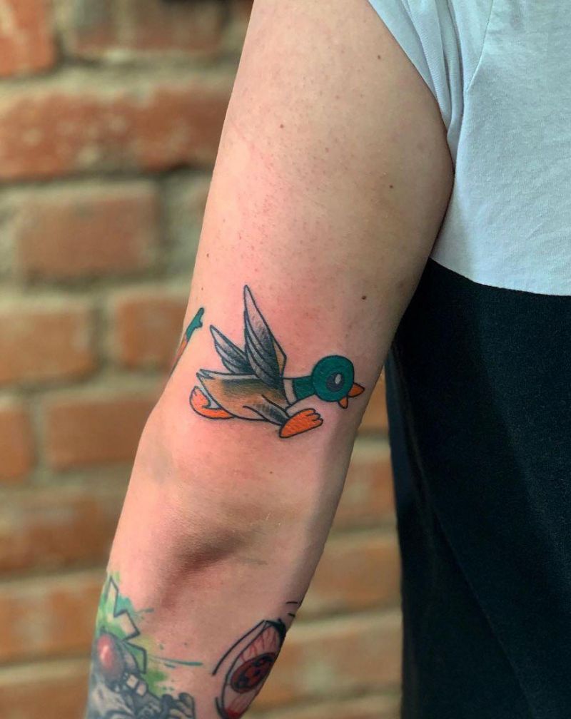 30 Pretty Duck Tattoos Improve Your Temperament