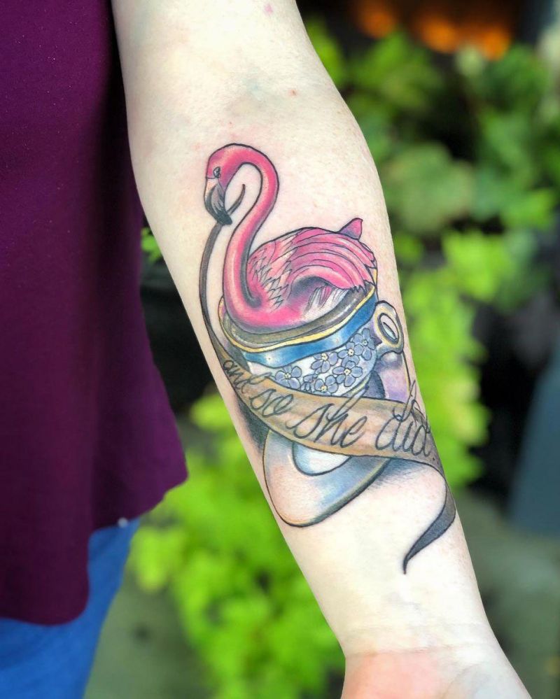 30 Pretty Flamingo Tattoos Make You Elegant and Beautiful