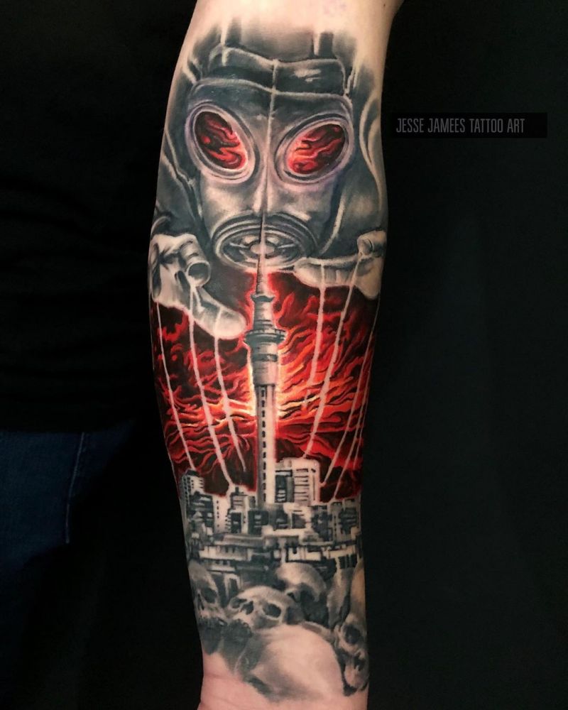 30 Pretty Gas Mask Tattoos You Will Love