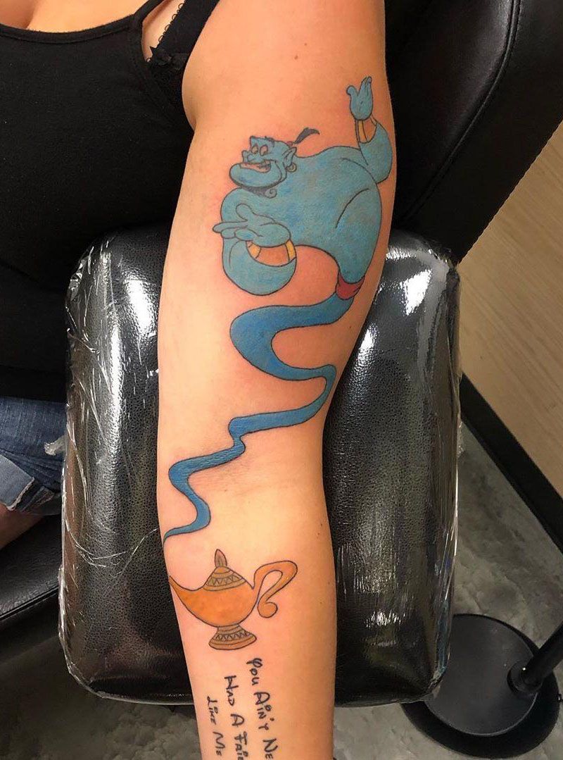 30 Pretty Genie Tattoos Hope to Achieve Your Wish