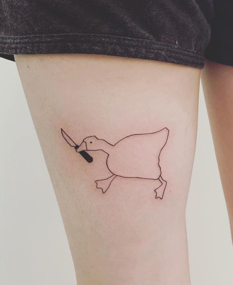 30 Pretty Goose Tattoos Make You Elegant and Beautiful