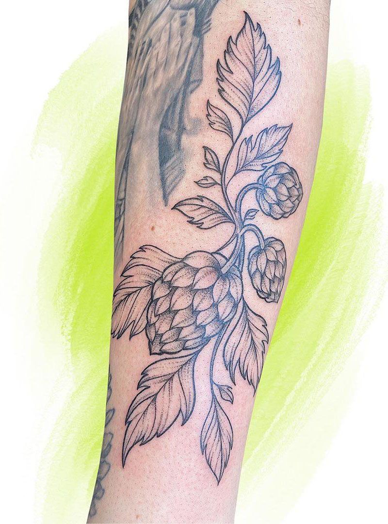 30 Pretty Hops Tattoos You Must Try