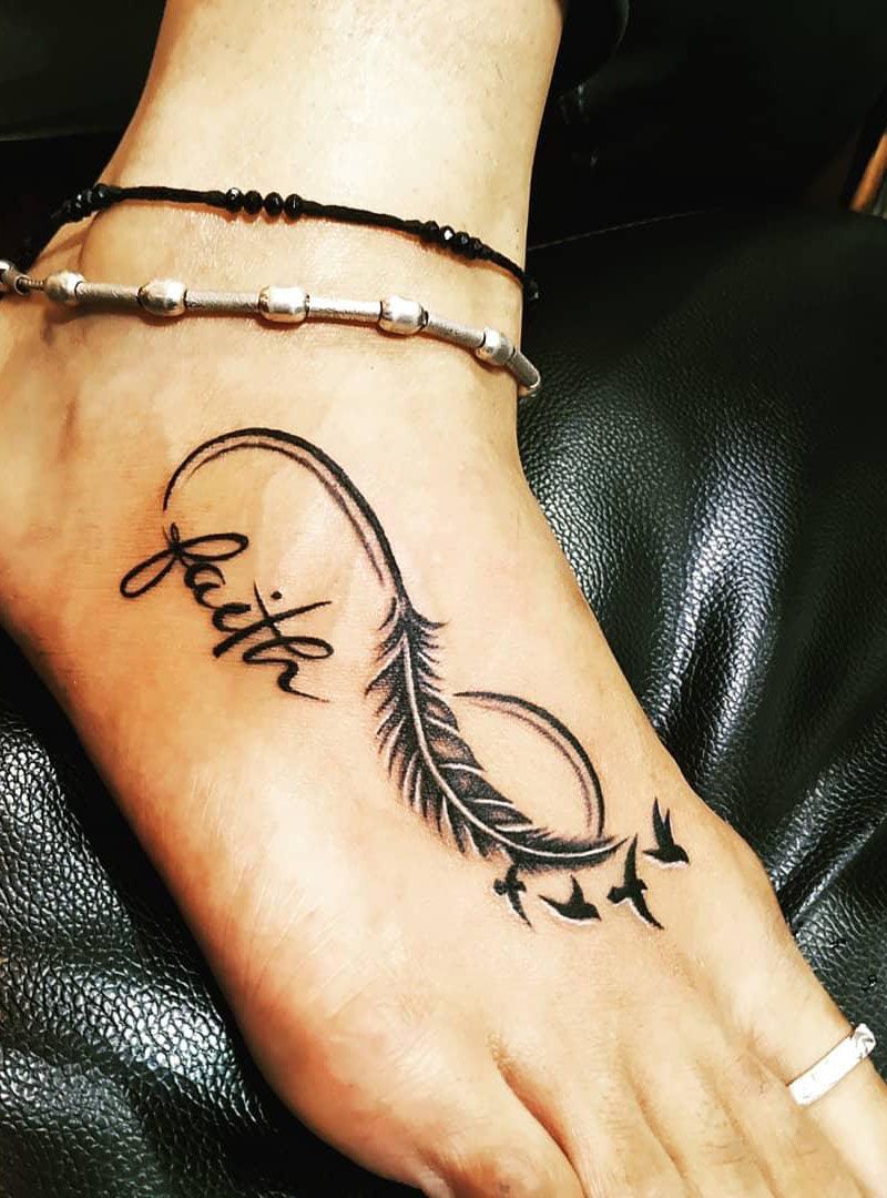 30 Pretty Infinity Feather Tattoos Make You Beautiful Forever