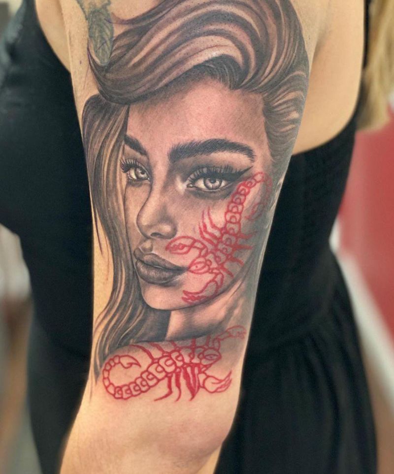 30 Pretty Lady Face Tattoos You Will Love