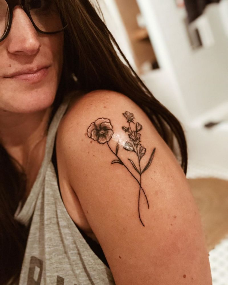 30 Pretty Larkspur Tattoos that Can Enhance Your Temperament