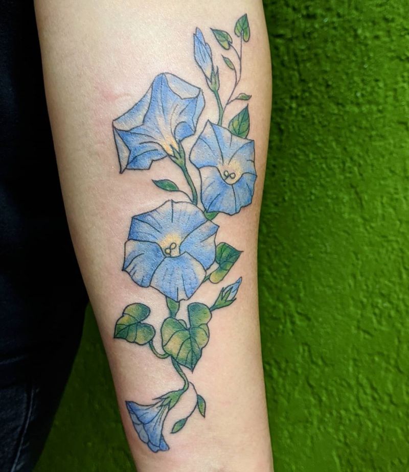 30 Pretty Morning Glory Tattoos to Inspire You