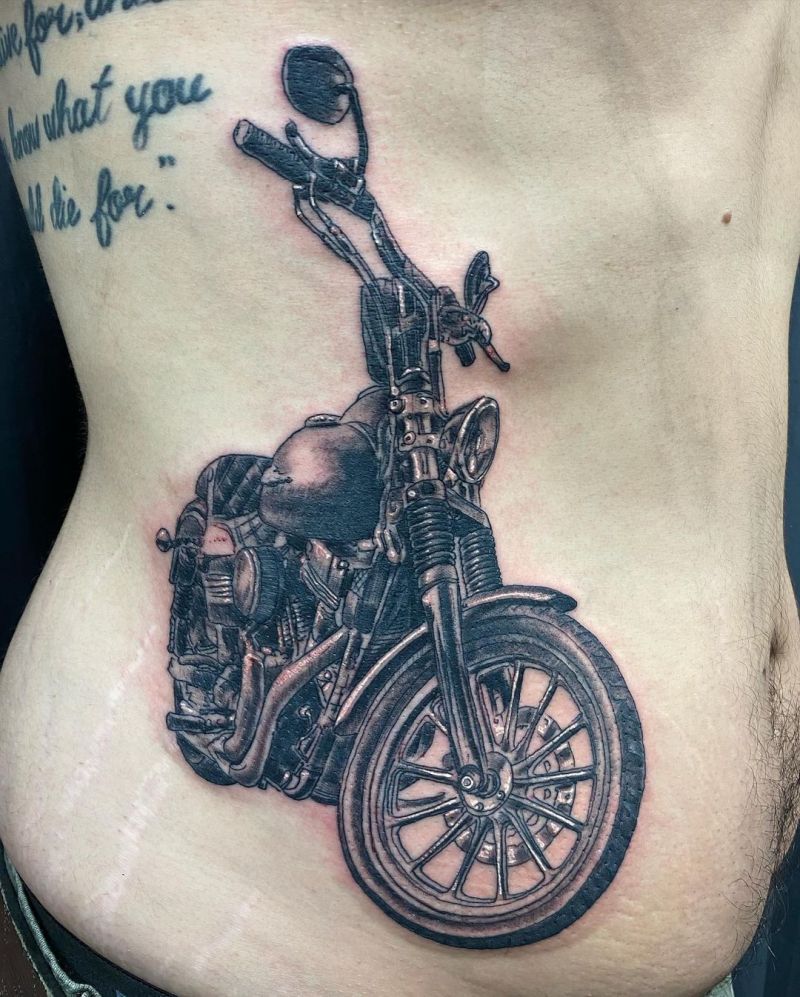 30 Pretty Motorcycle Tattoos You Will Love to Try