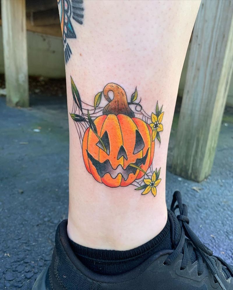 30 Pretty Pumpkin Tattoos You Will Love