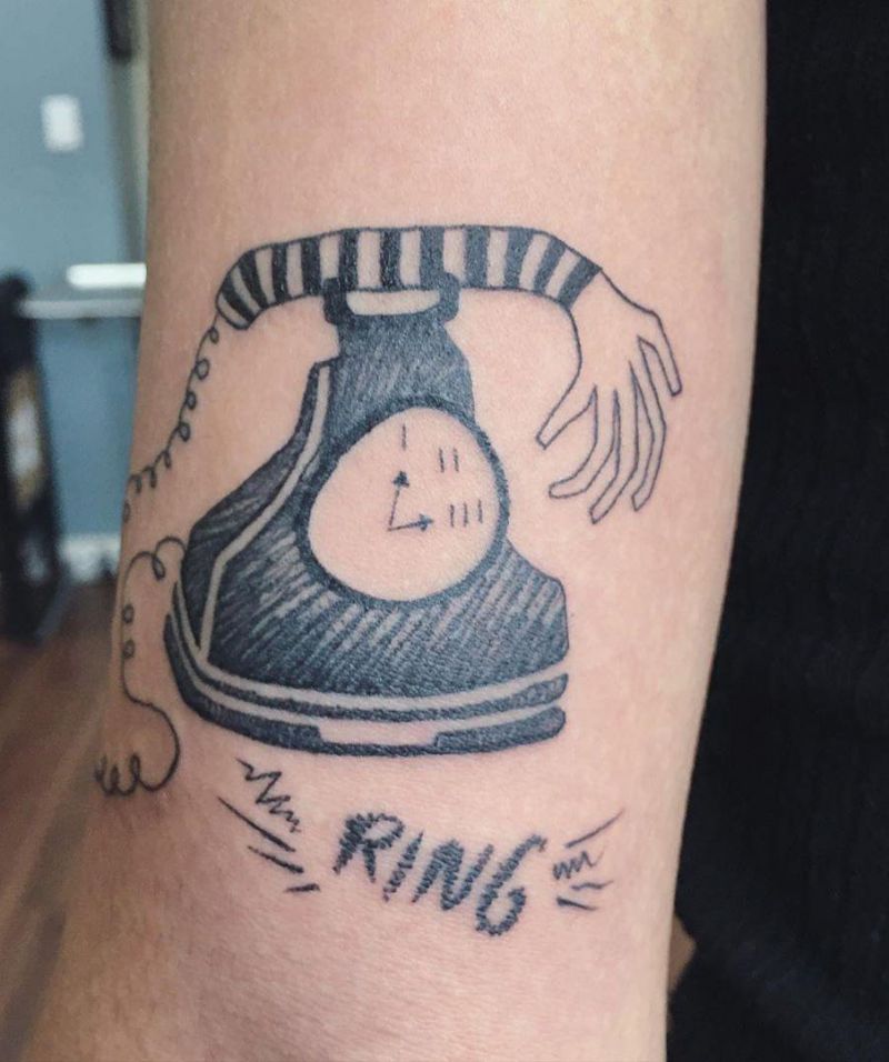 30 Pretty Telephone Tattoos to Inspire You