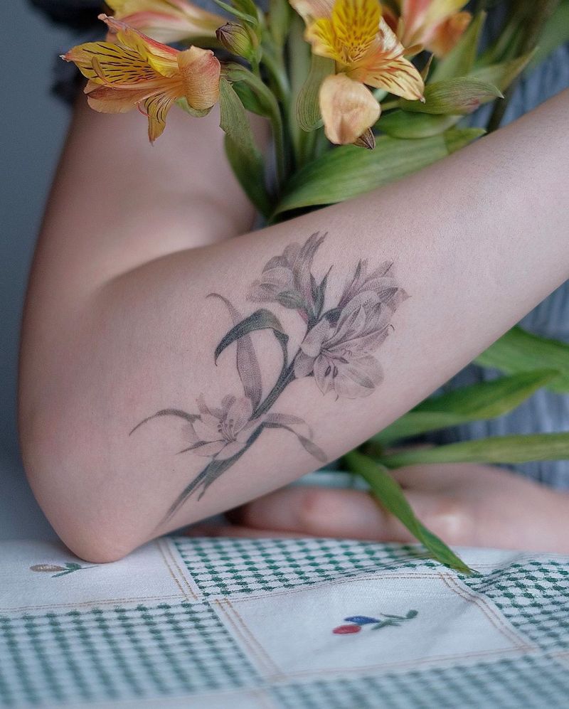 30 Pretty Alstroemeria Tattoos Show Your Temperament