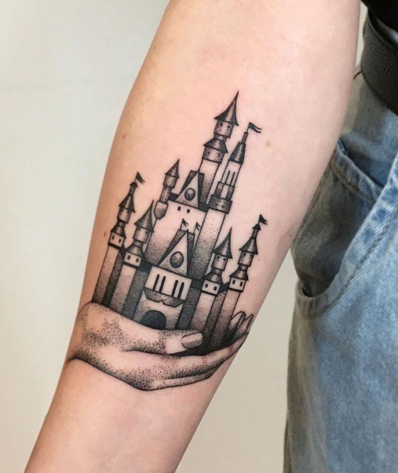 30 Pretty Castle Tattoos that Can Enhance Your Temperament