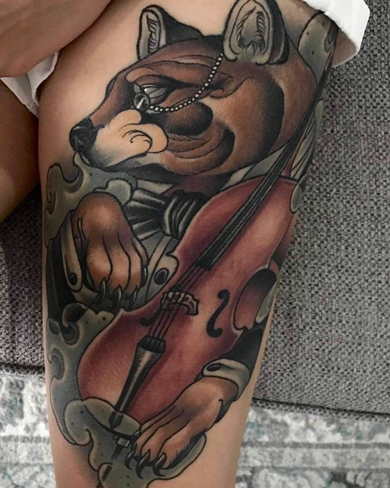 30 Pretty Cello Tattoos Make You Elegant and Beautiful