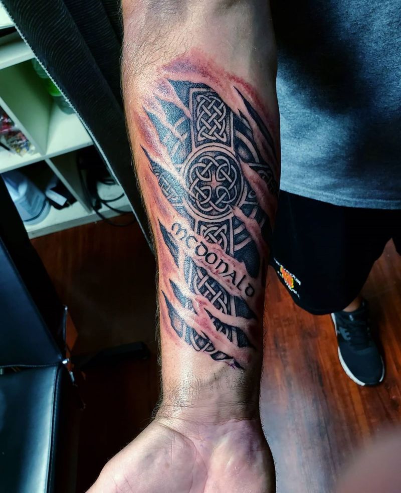 30 Pretty Celtic Cross Tattoos You Will Love