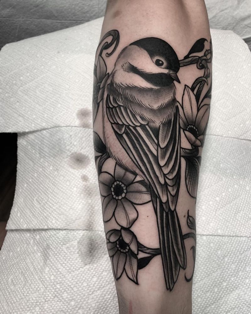 30 Pretty Chickadee Tattoos You Will Love