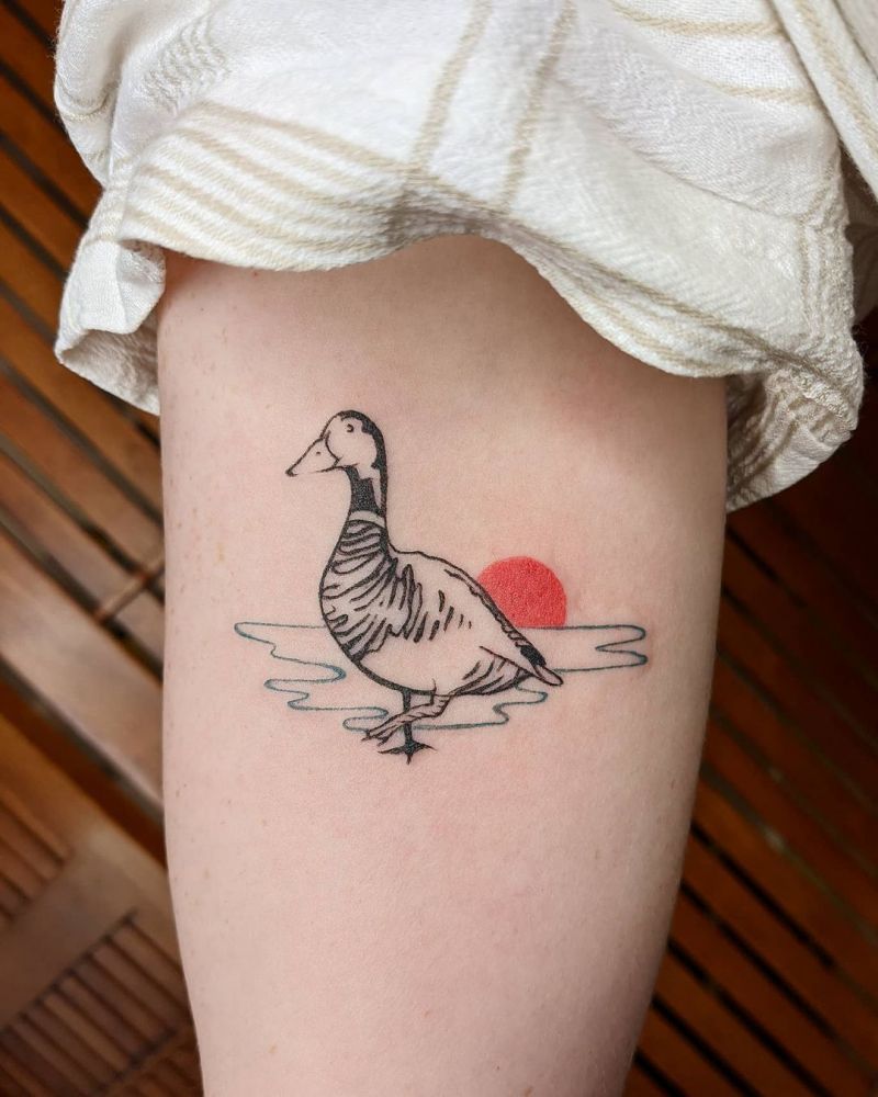 30 Pretty Duck Tattoos Improve Your Temperament