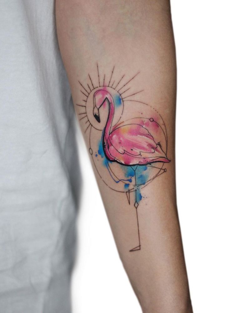 30 Pretty Flamingo Tattoos Make You Elegant and Beautiful