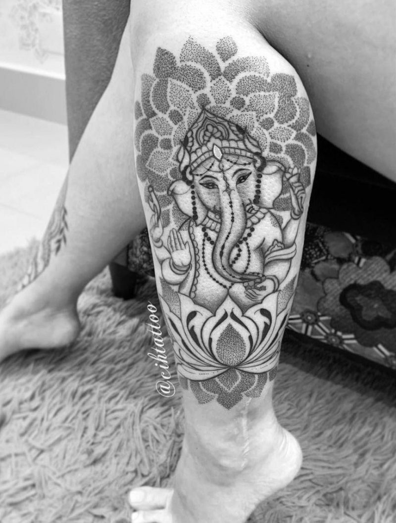 30 Pretty Ganesha Tattoos Make You Charming